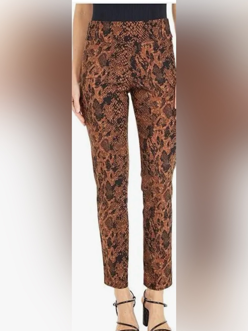 New Krazy Larry Brown Python Print Pull Ankle On Pants. Size 14.